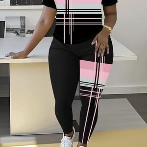Stylish Black and Pink Women's Jumpsuit